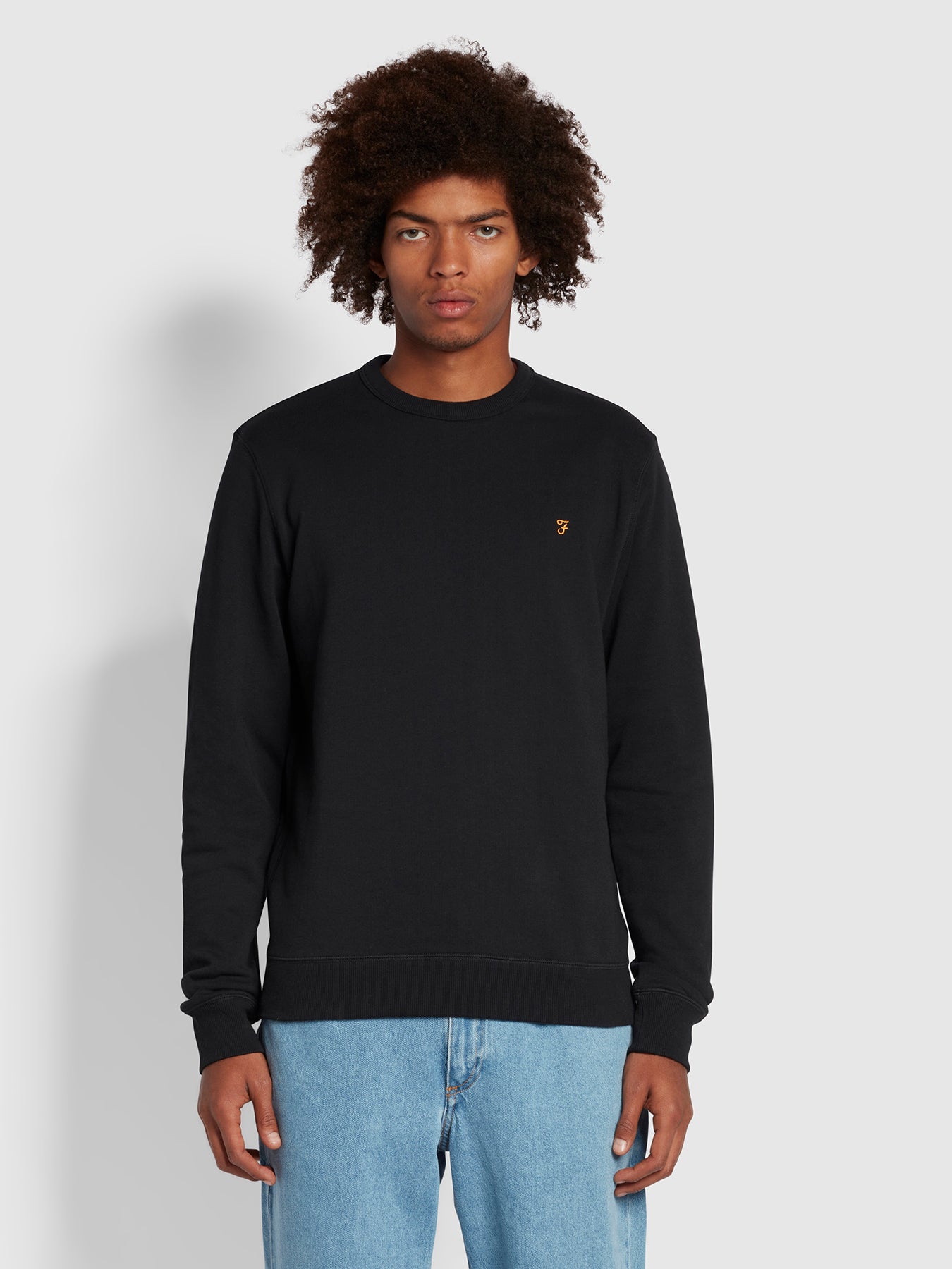 View Tim Organic Cotton Crew Neck Sweatshirt In Black information