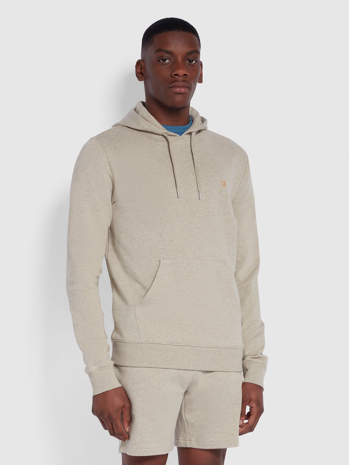 View Zain Organic Cotton Hoodie In Smoky Brown Marl information