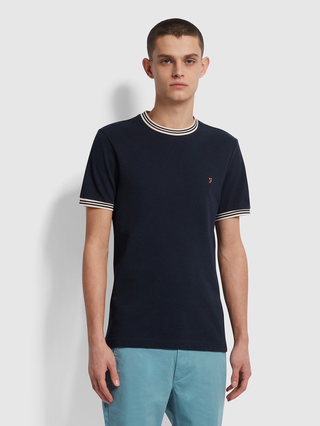 View Texas Slim Fit Organic Cotton TShirt In True Navy information