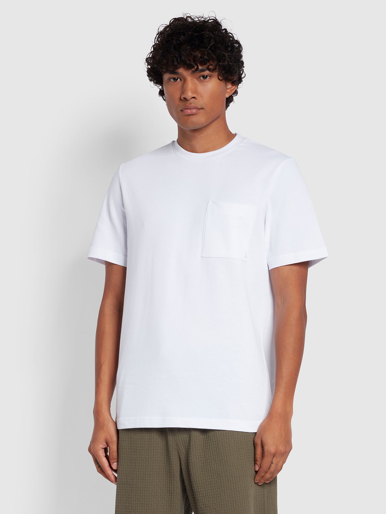 View Farah Stacy Regular Fit Short Sleeve TShirt In White White Mens information