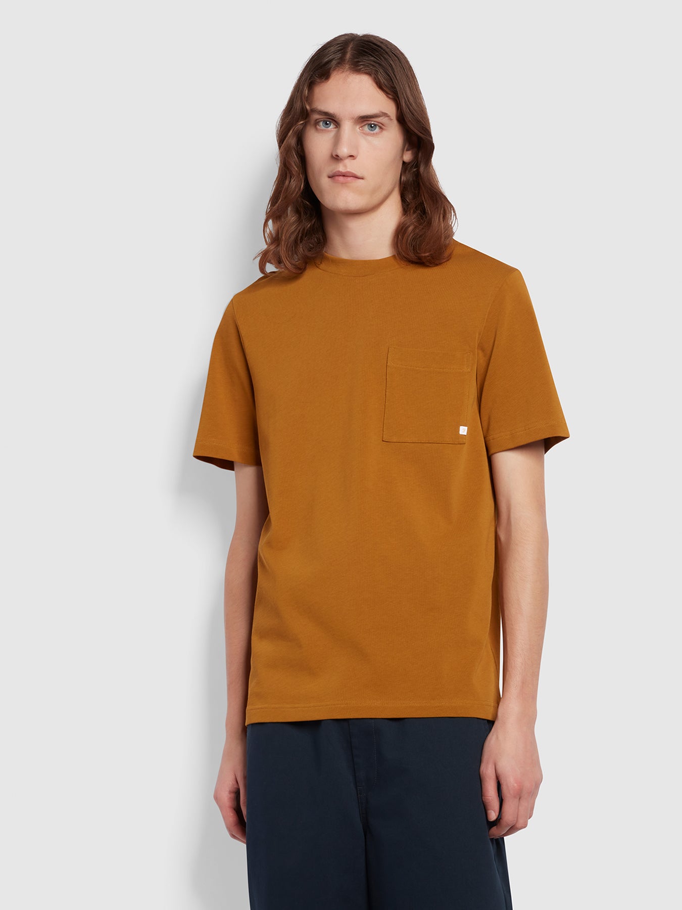 View Farah Stacy Regular Fit Short Sleeve TShirt Brown Mens information