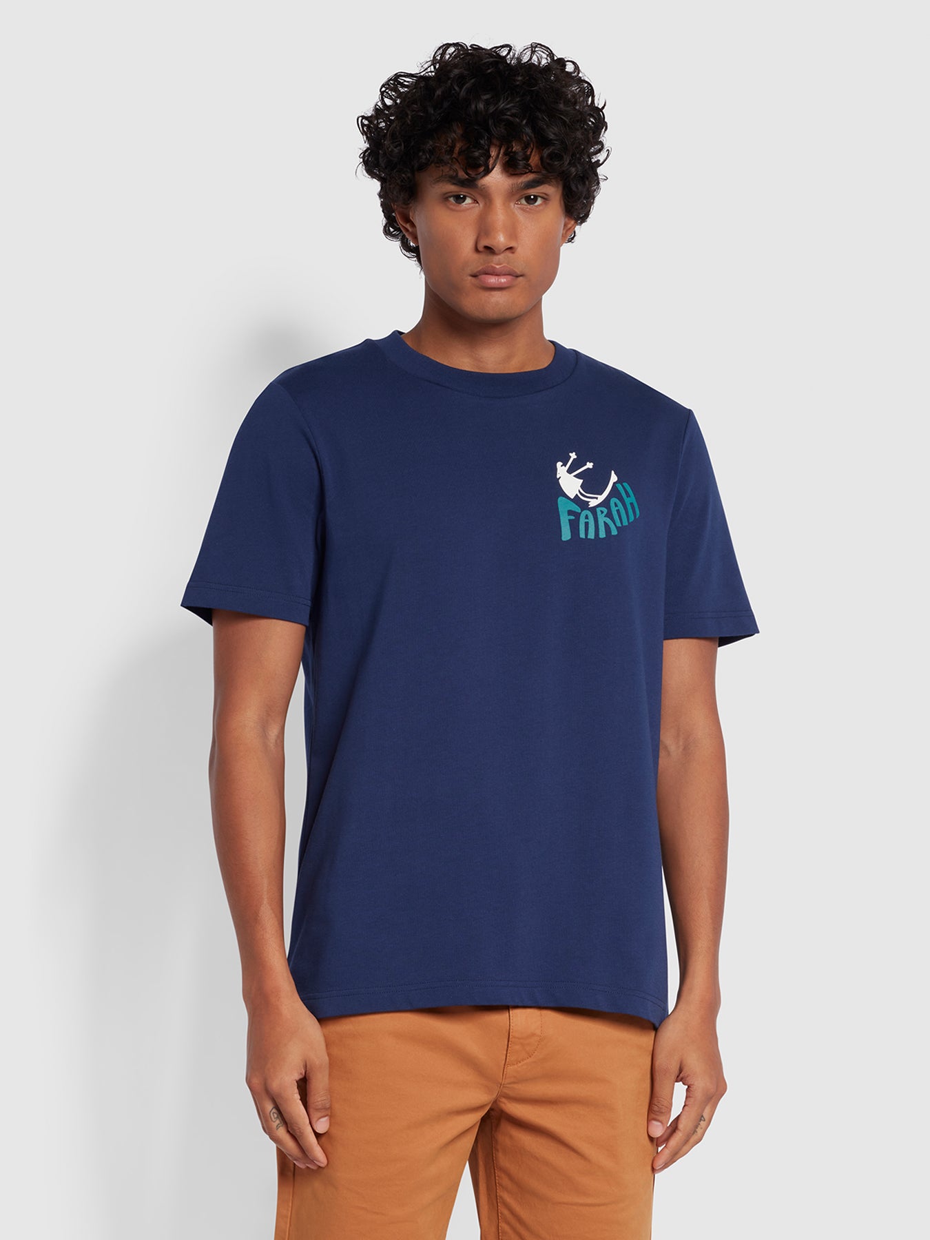 View Craig Regular Fit Print Short Sleeve TShirt In Rich Indigo information