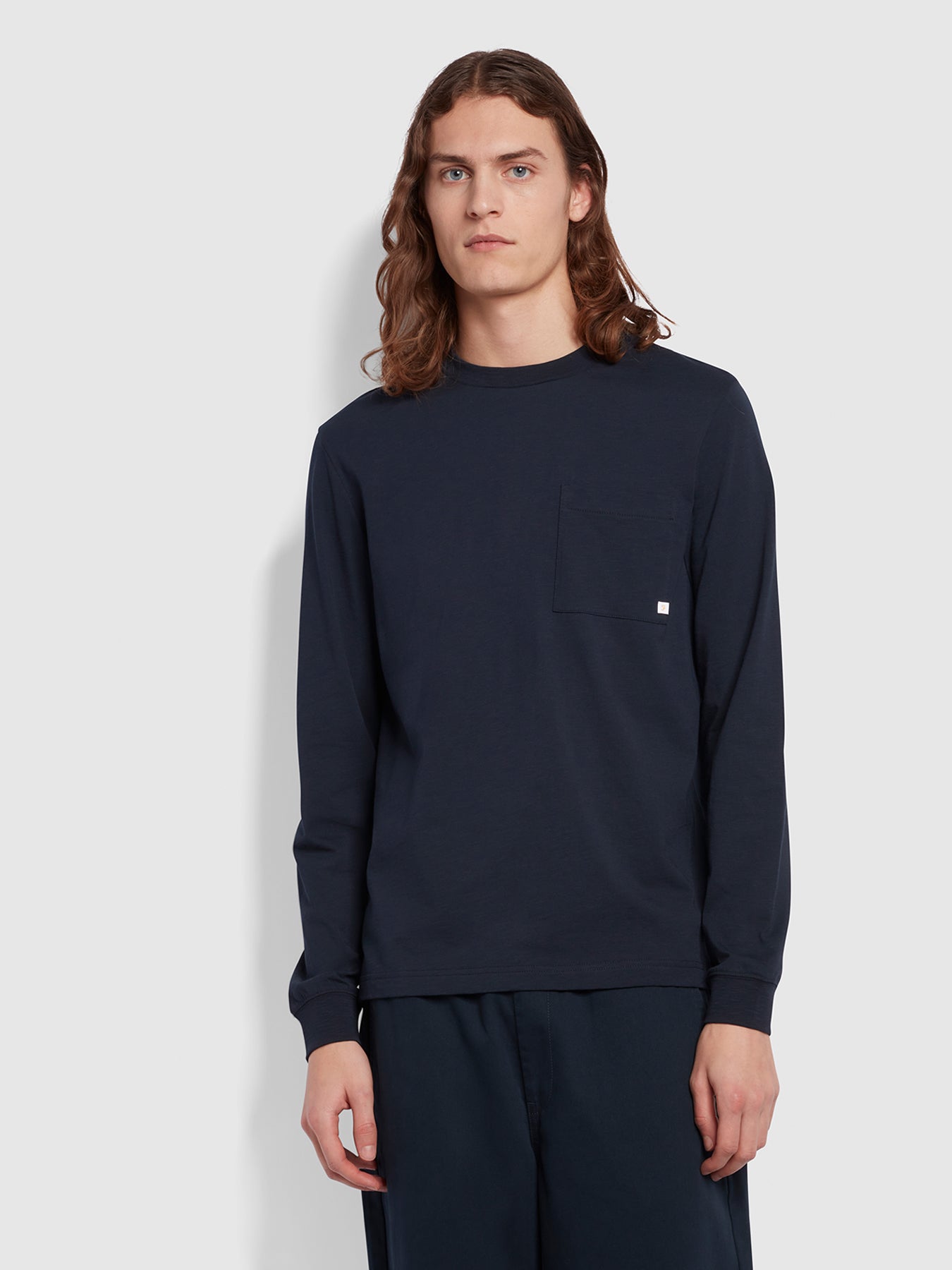 View Wentzle Regular Fit Long Sleeve TShirt In True Navy information