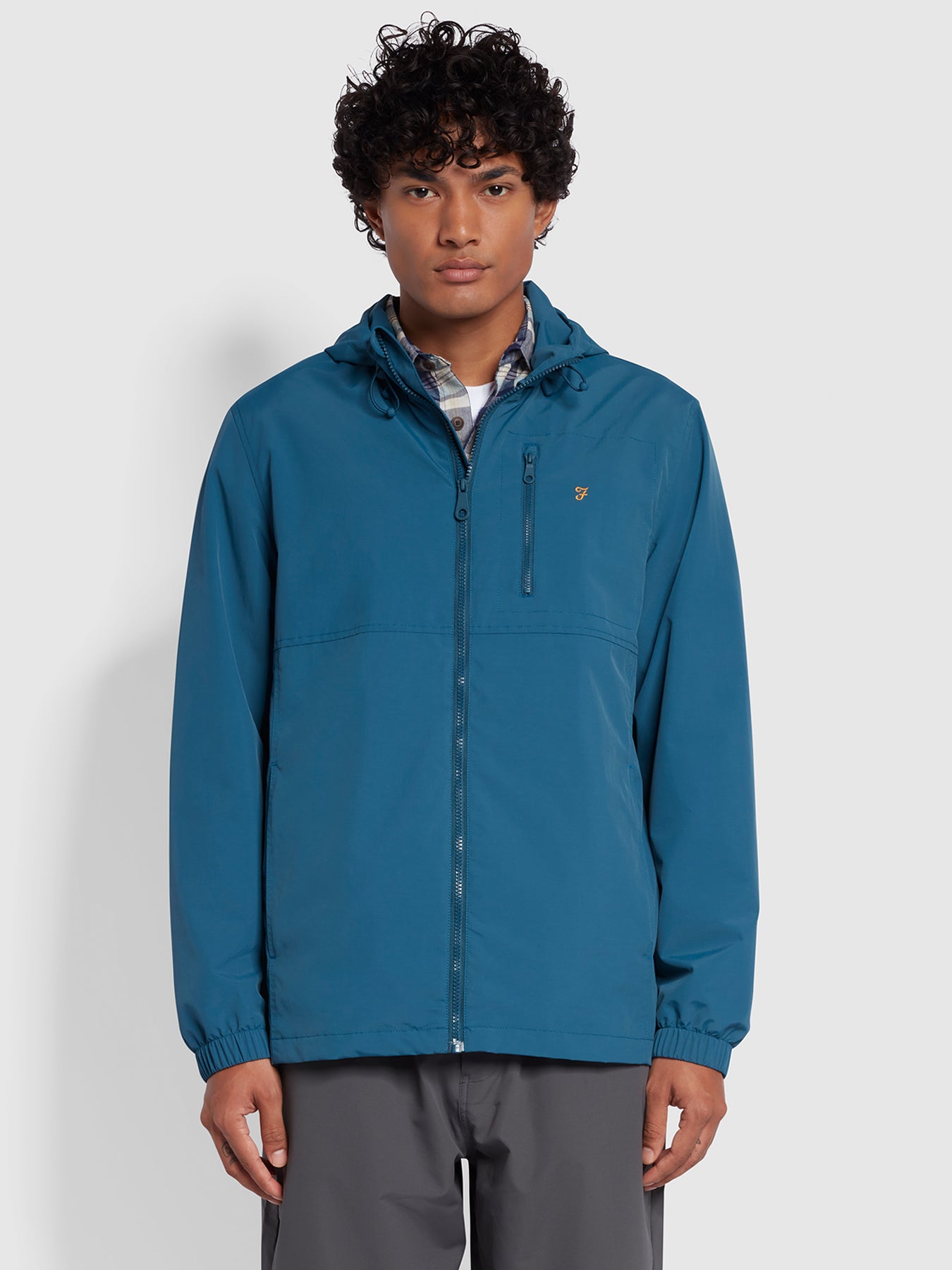 View Westchester Recycled Regular Fit Hooded Jacket In Atlantic information