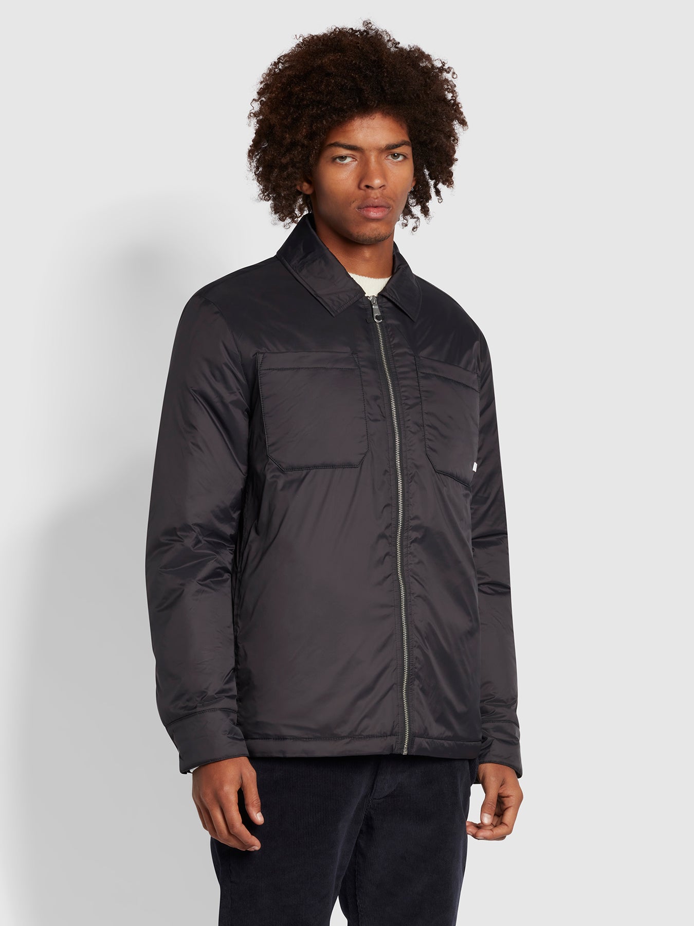 View Denver Regular Fit Wadded Jacket In Black information