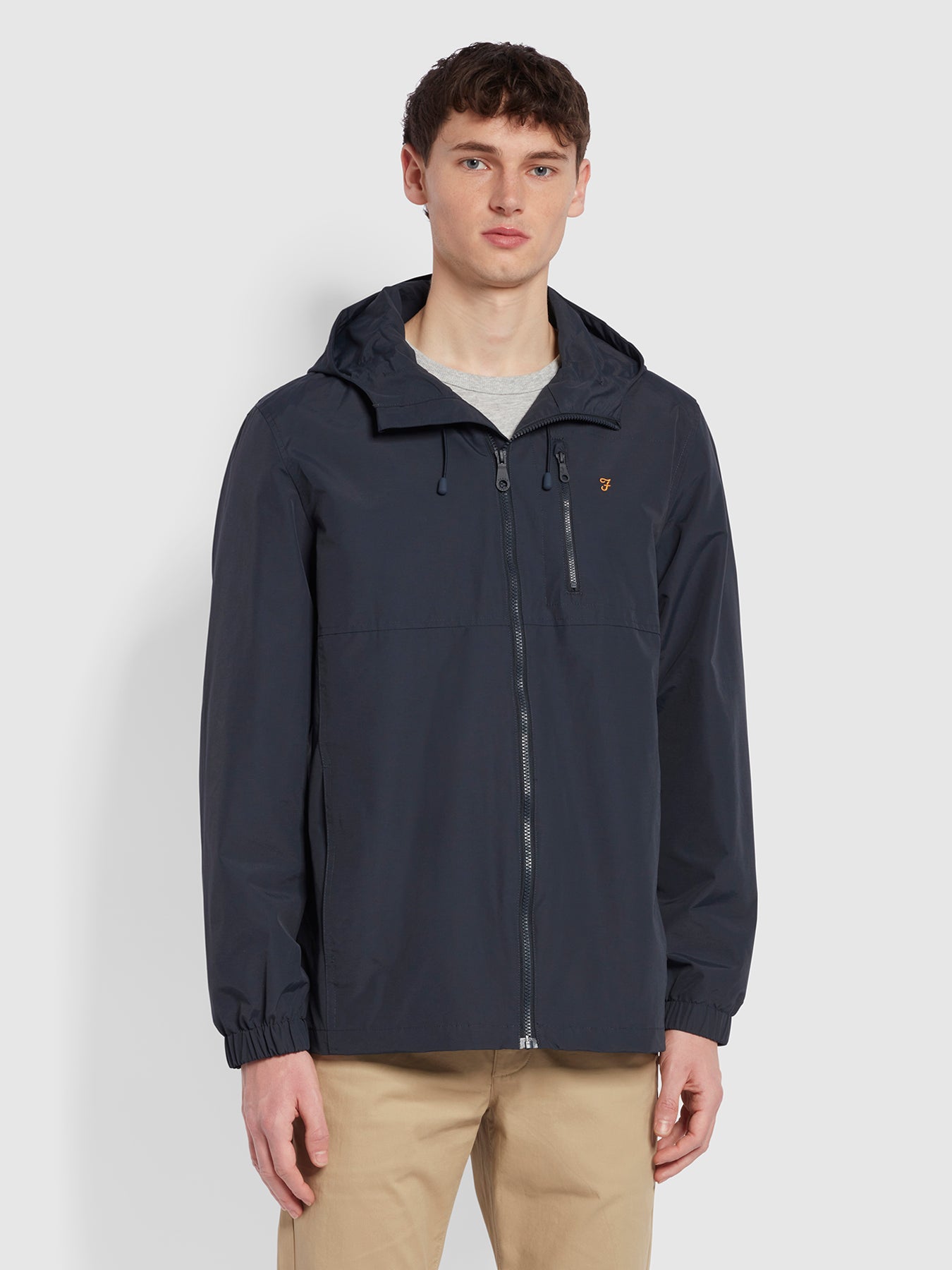 Farah Westchester Hooded Jacket In Blue