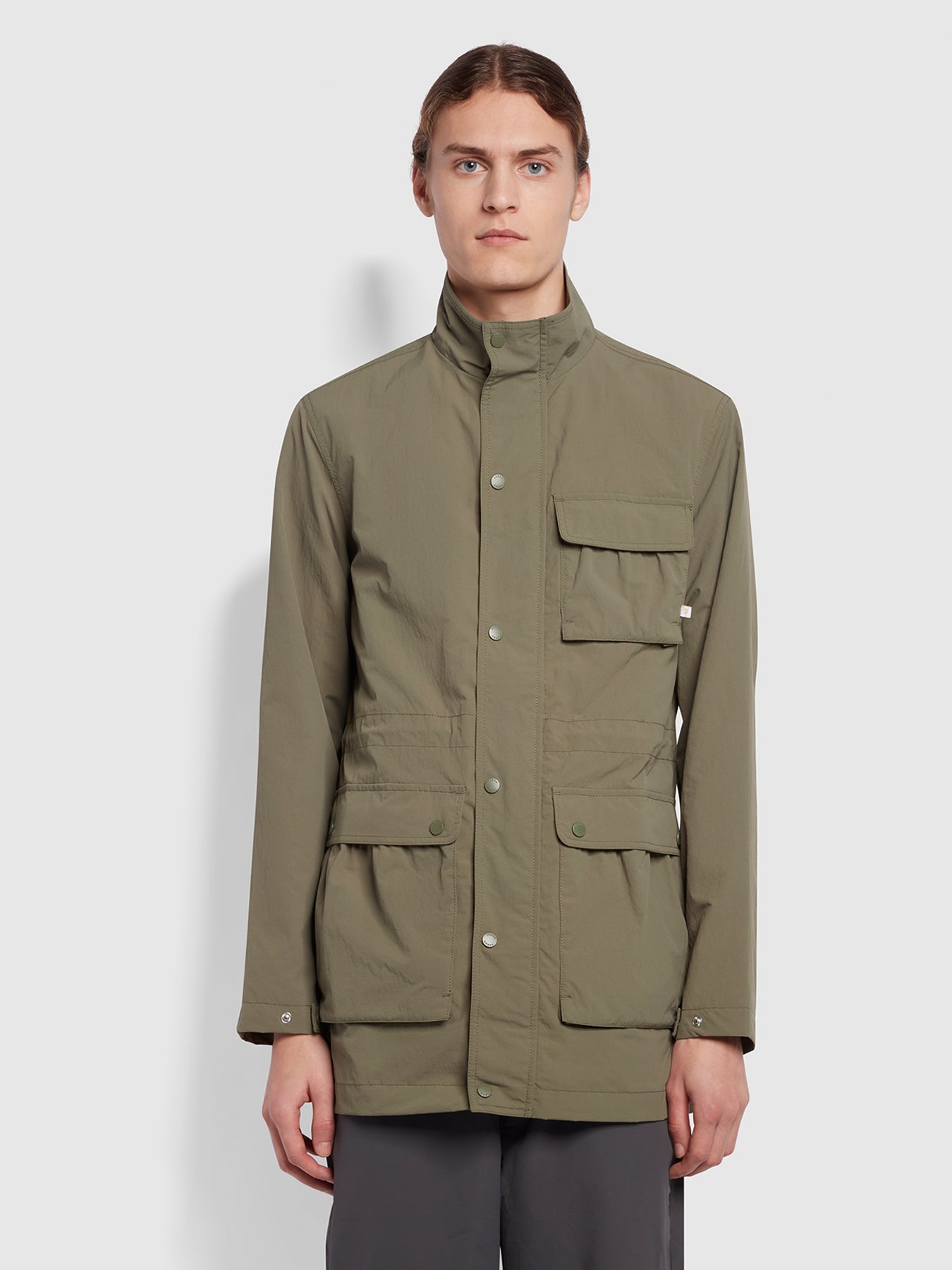 View Hammond Regular Fit Safari Jacket In Vintage Green information