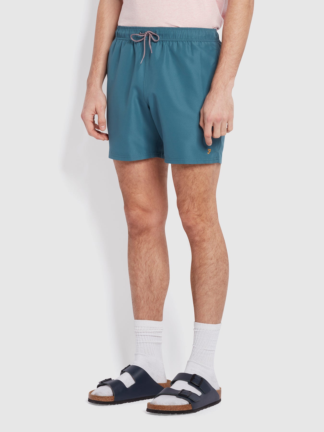 View Colbert Regular Fit Plain Swim Shorts In Ocean information