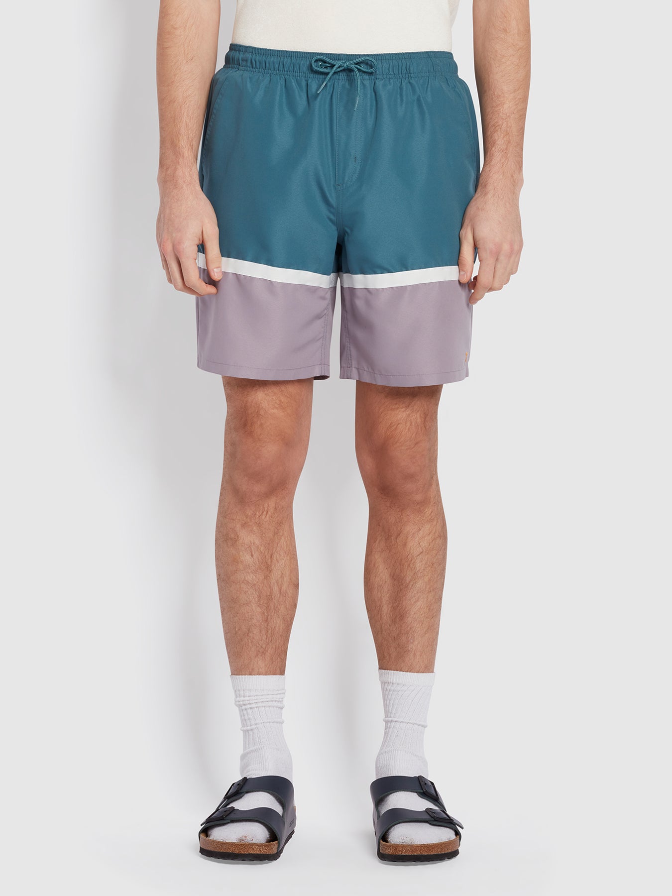 Murphy Regular Fit Cut & Sew Swim Shorts In Ocean