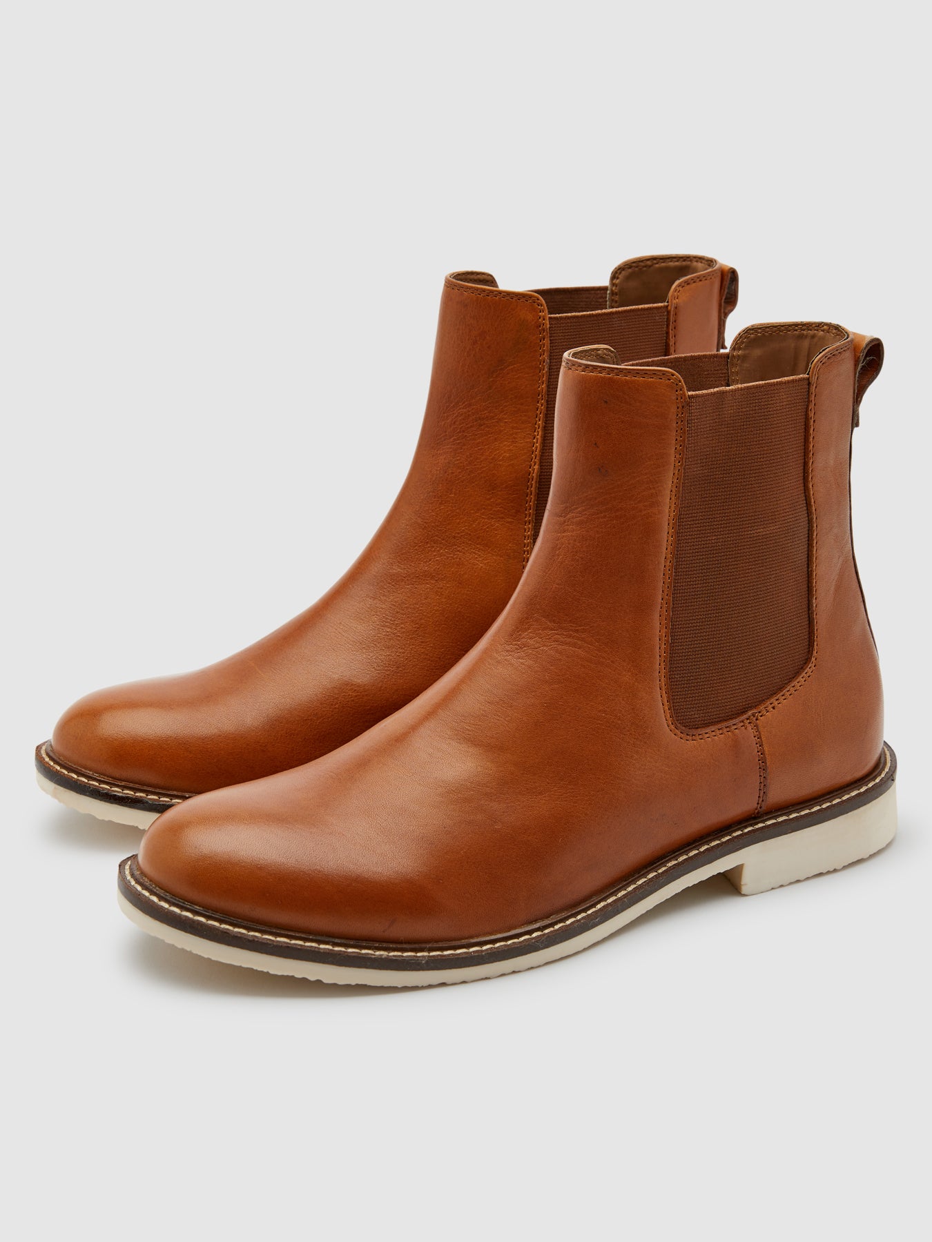 View Mansfield Leather Chelsea Boot In Tan information