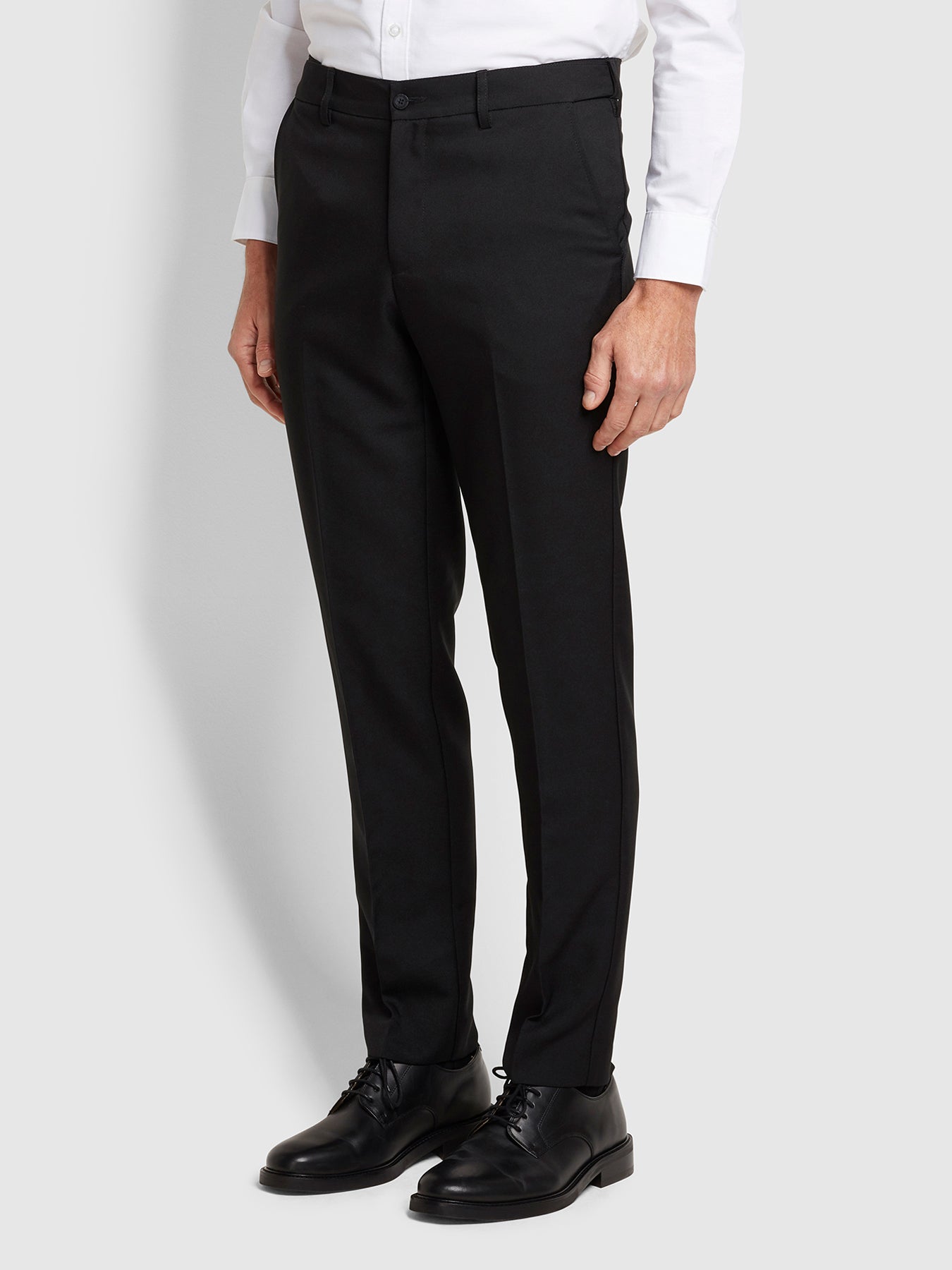 View Farah Roachman Flexi Waist Trousers In Black Black Mens information