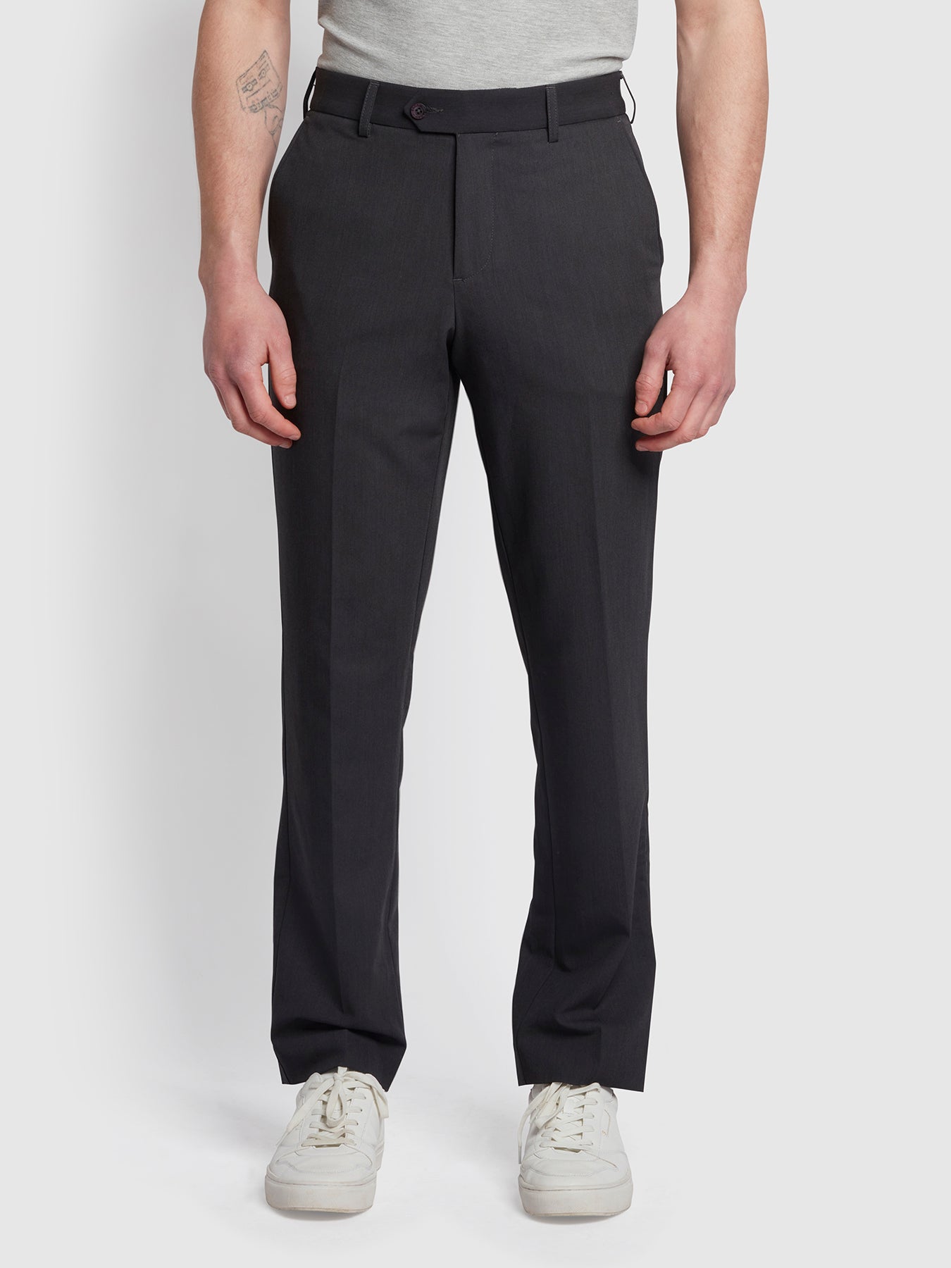 Farah Roachman 4 Way Stretch Trousers In Grey