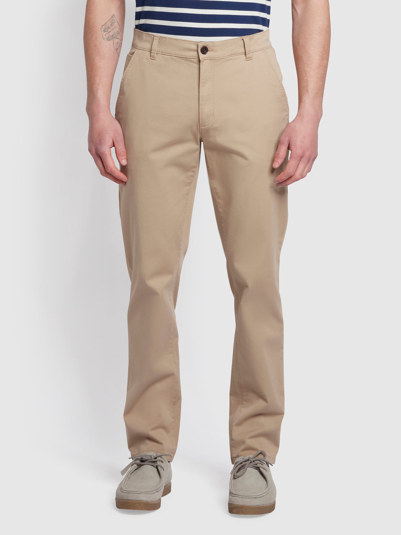 View Farah Lawson Regular Fit Twill Chinos Beige Mens information