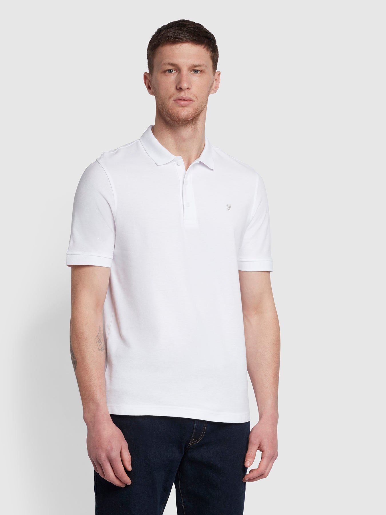 View Cove Short Sleeve Polo Shirt In White information