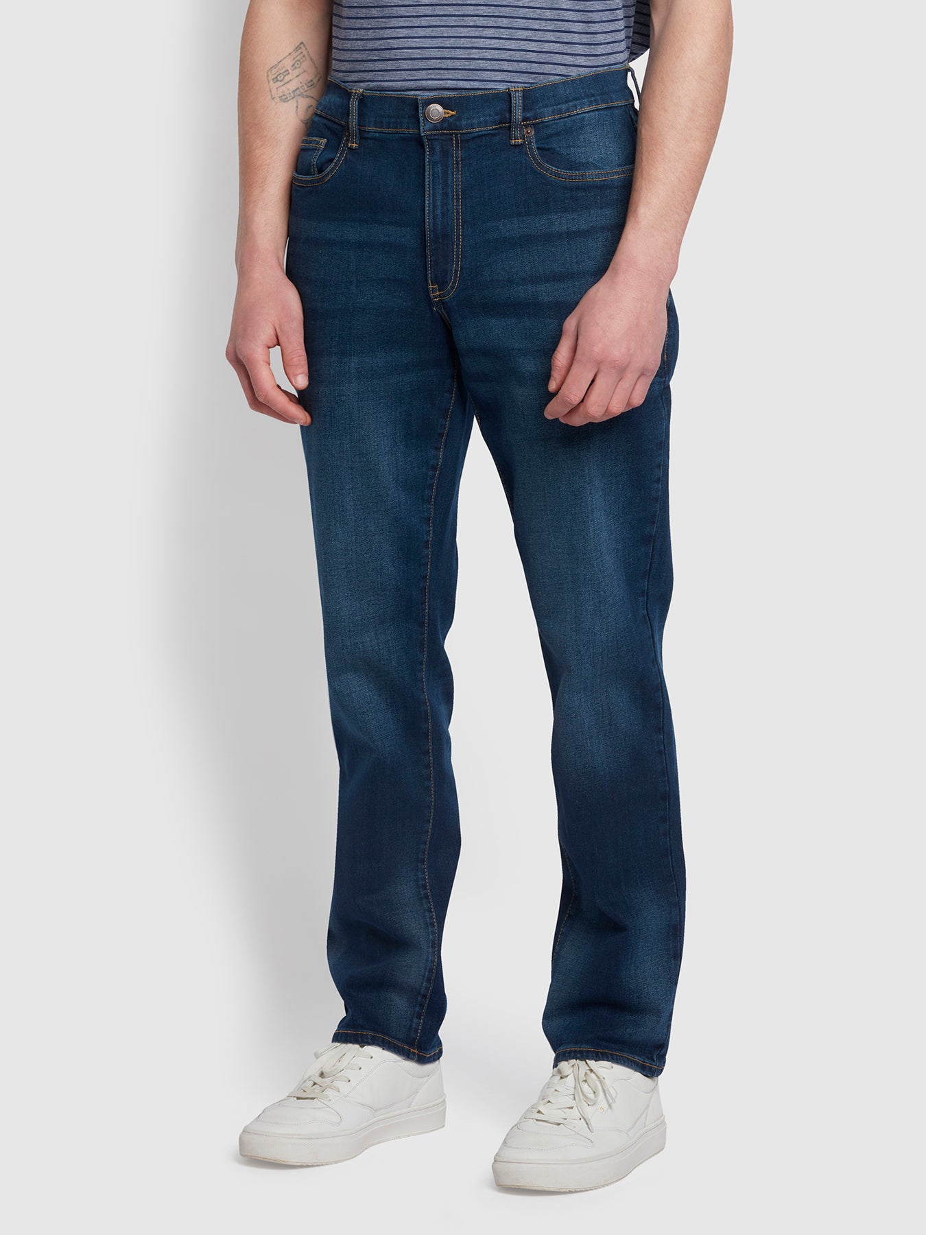 View Farah Lawson Regular Fit Stretch Jeans Blue Mens information