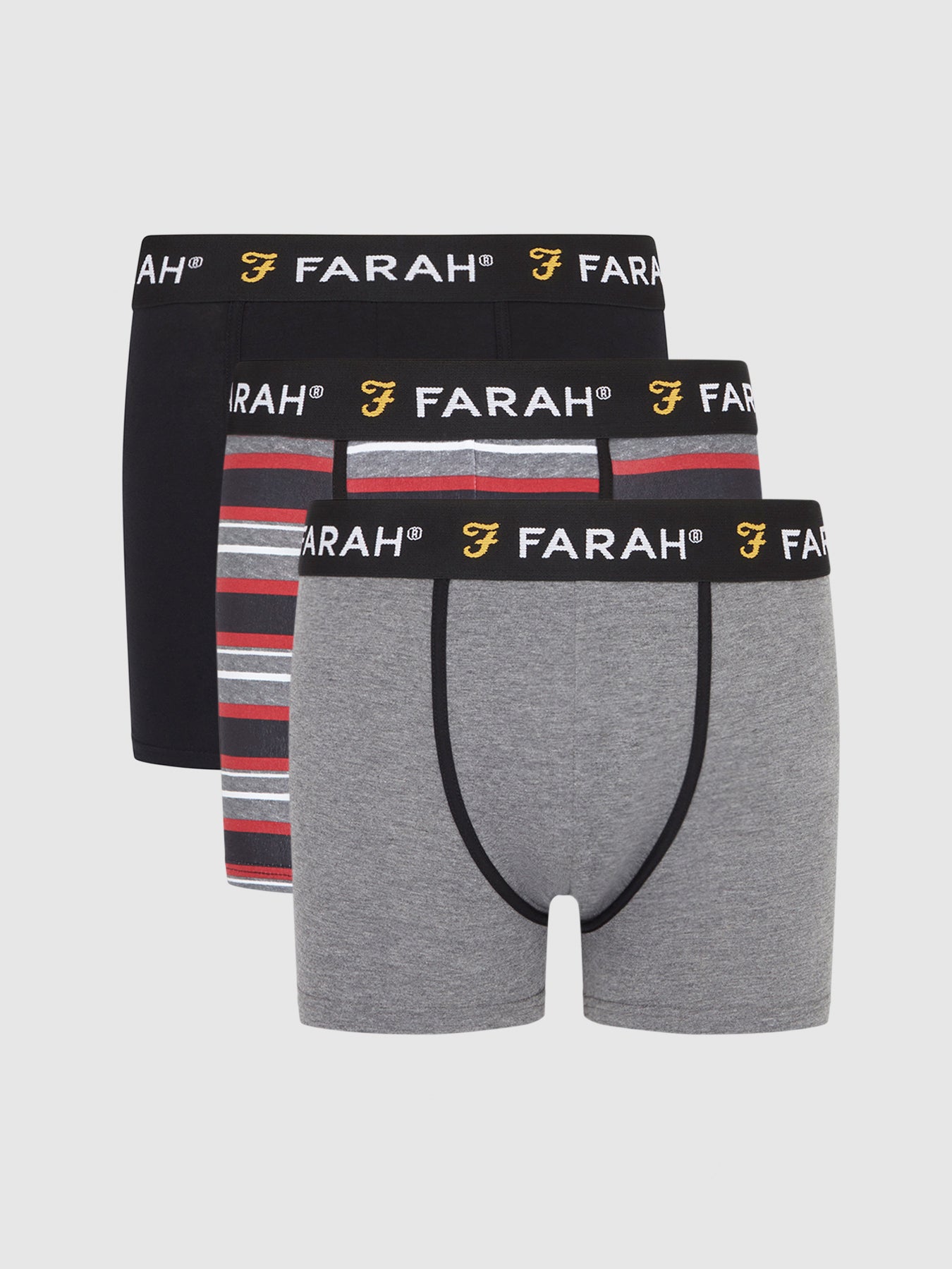 Farah 3 Pack Hagon Boxers In Multi-Coloured