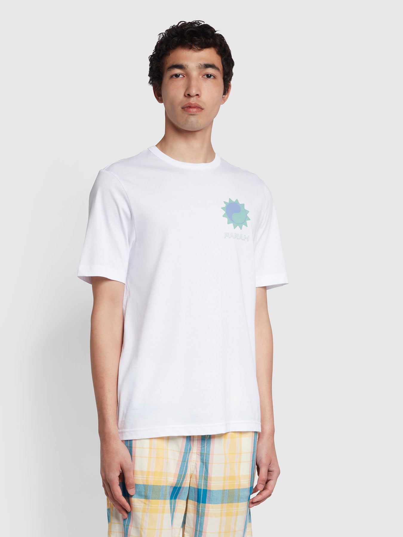 View Farah Mackey Regular Fit Organic Cotton TShirt White Mens information