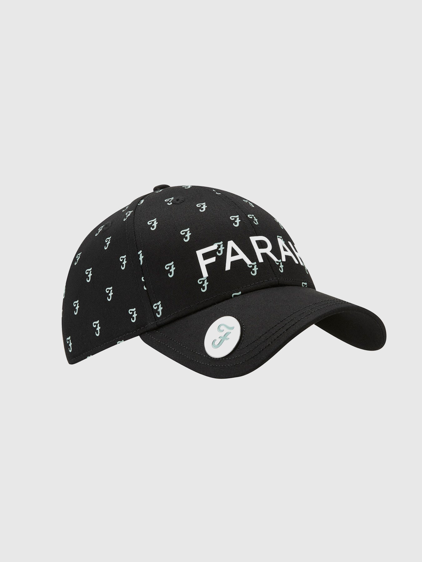 View Reese All Over Print Six Panel Golf Cap In Black information