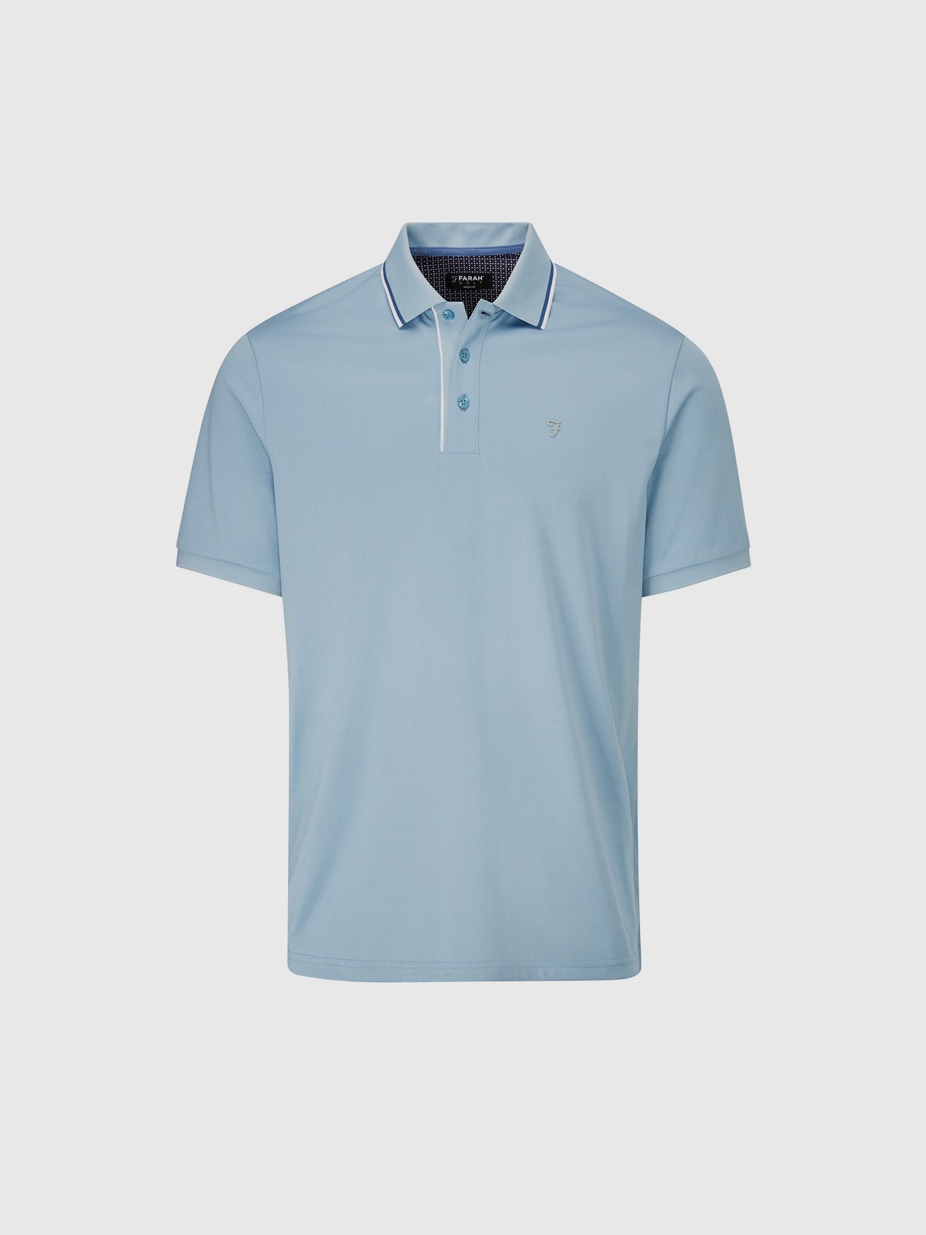 View Hoxie Golf Polo Shirt In Blue Grey information