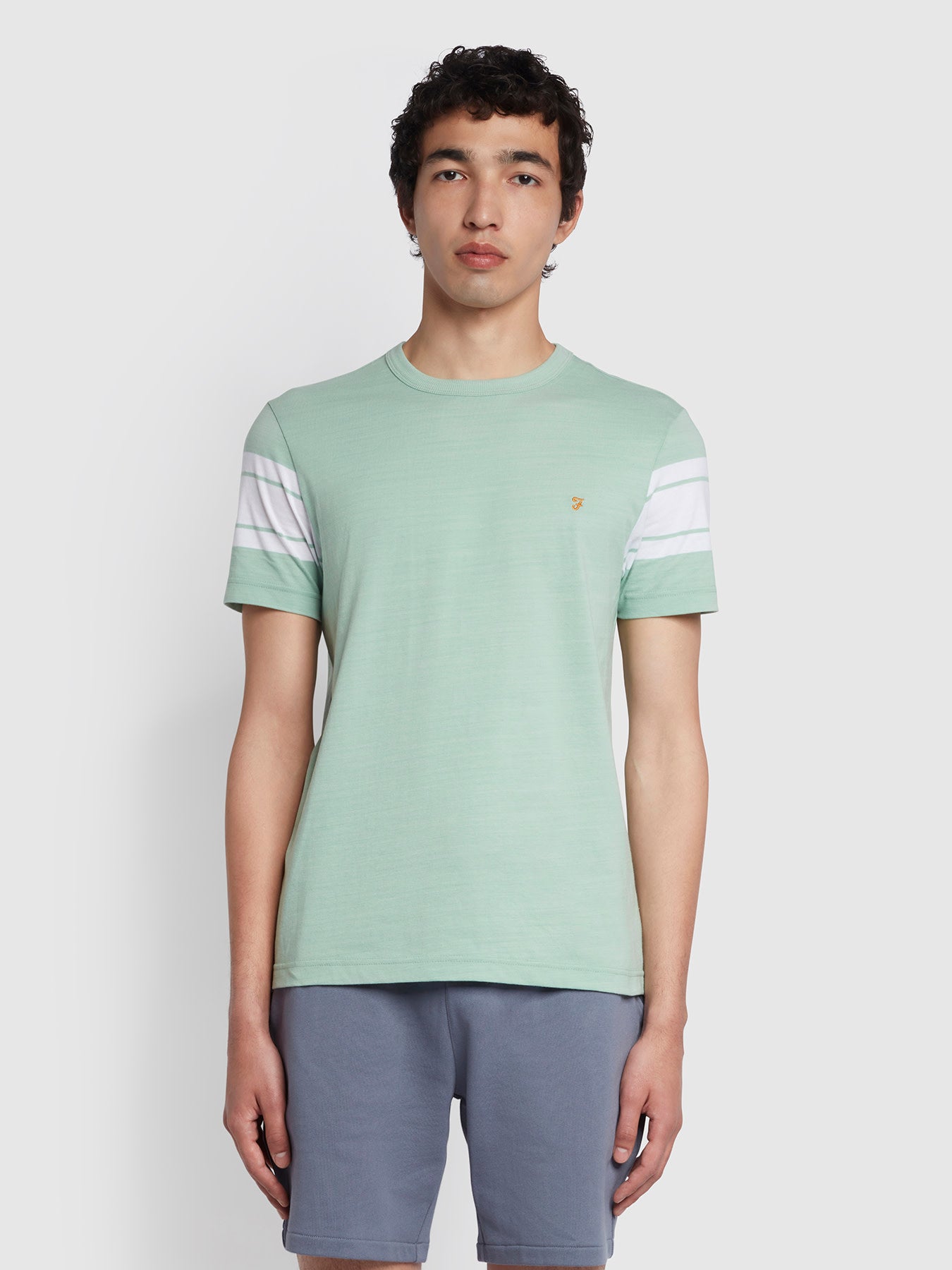 View Farah Webber Slim Fit Short Sleeve TShirt Green Mens information