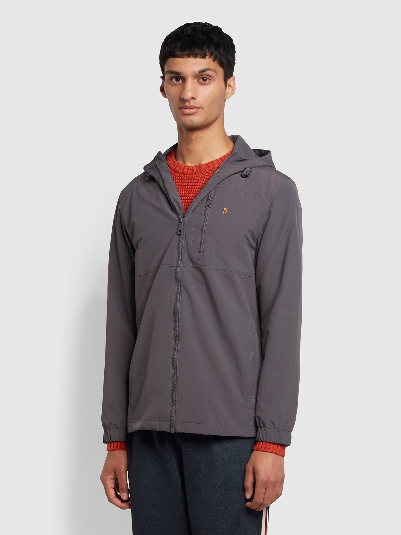 View Westchester Recycled Regular Fit Hooded Jacket In Farah Grey information