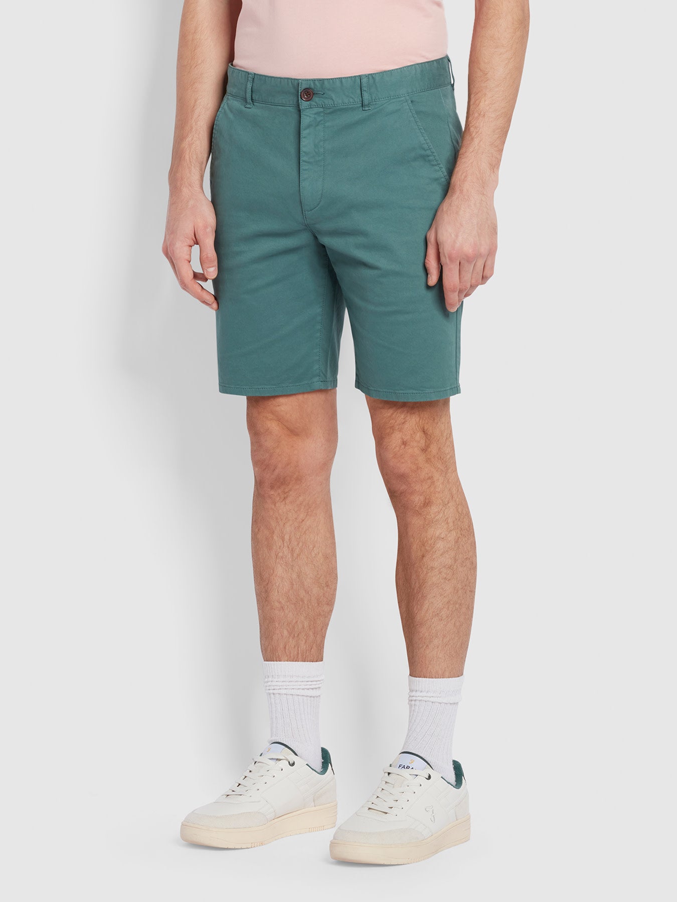 View Hawk Regular Fit Dye Twill Shorts In Mallard Green information