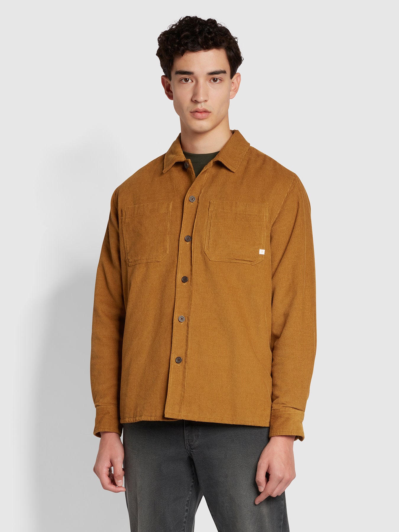 View Hunter Relaxed Fit Quilted Corduroy Overshirt In Rich Tobacco information