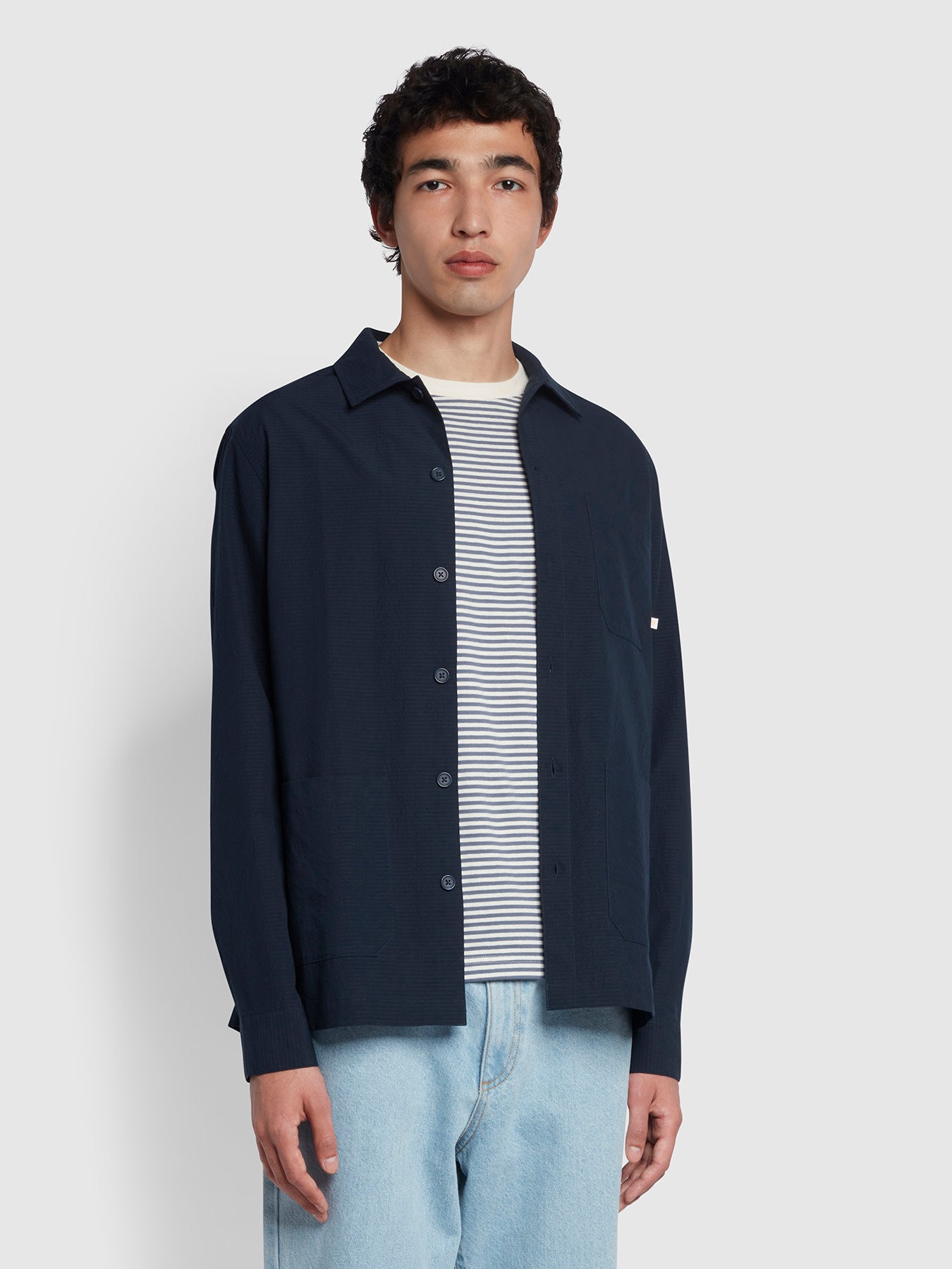 View Tillbrook Relaxed Fit Overshirt In True Navy information