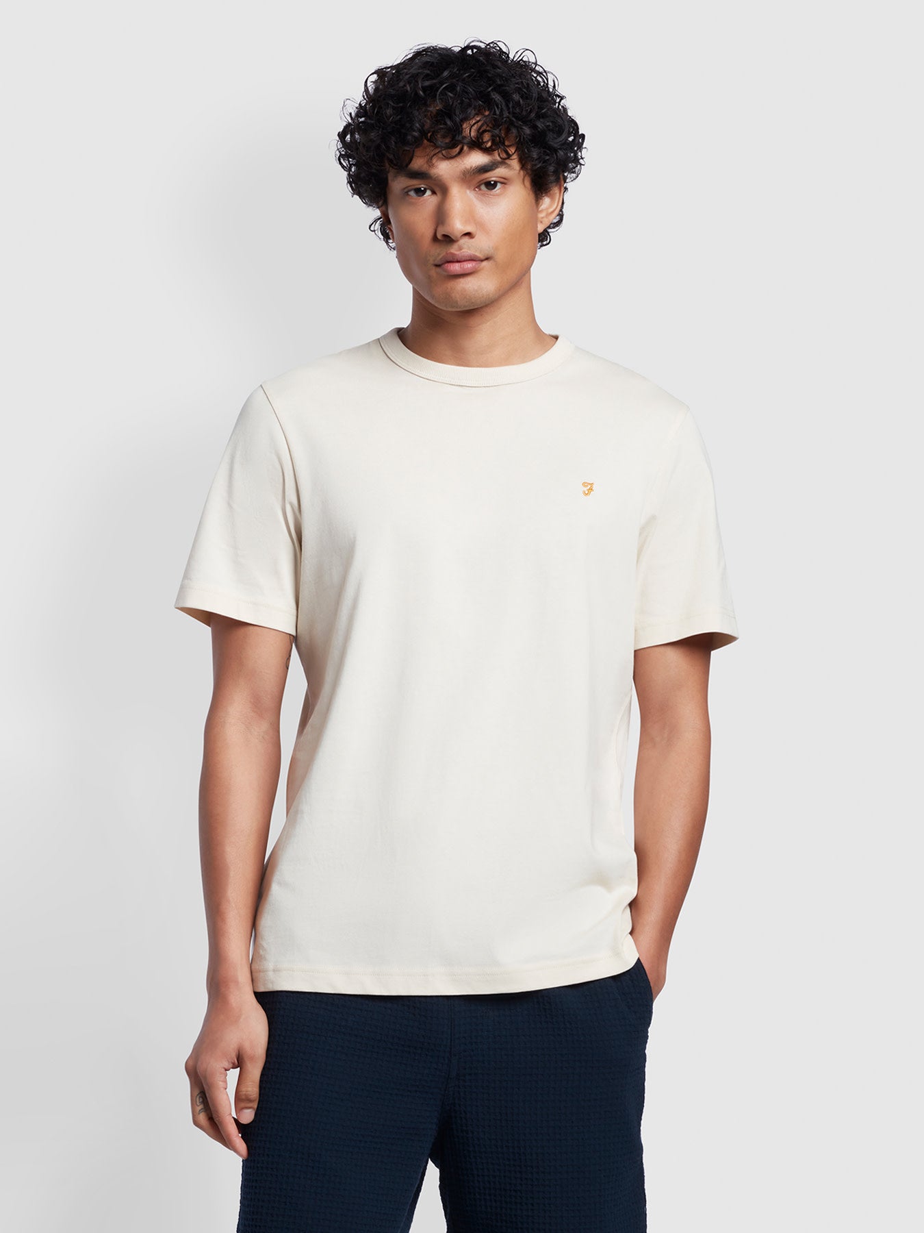 View Danny Regular Fit Organic Cotton TShirt In Fog information