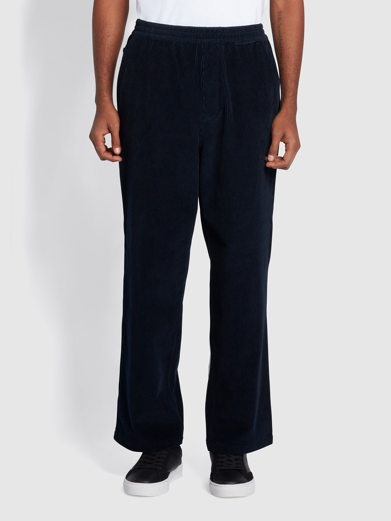 View Farah Greenport Corduroy Trousers Blue Mens information