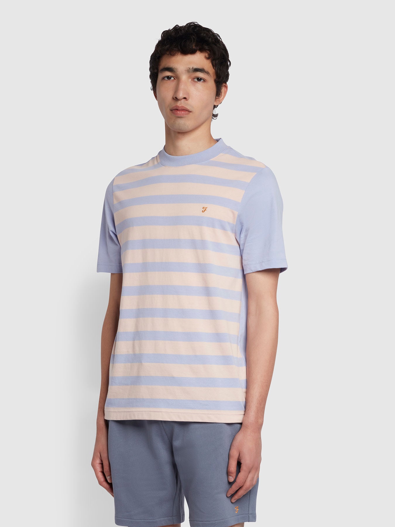 View Farah Banks Regular Fit Organic Cotton TShirt In Corinthian Pink Pink Mens information