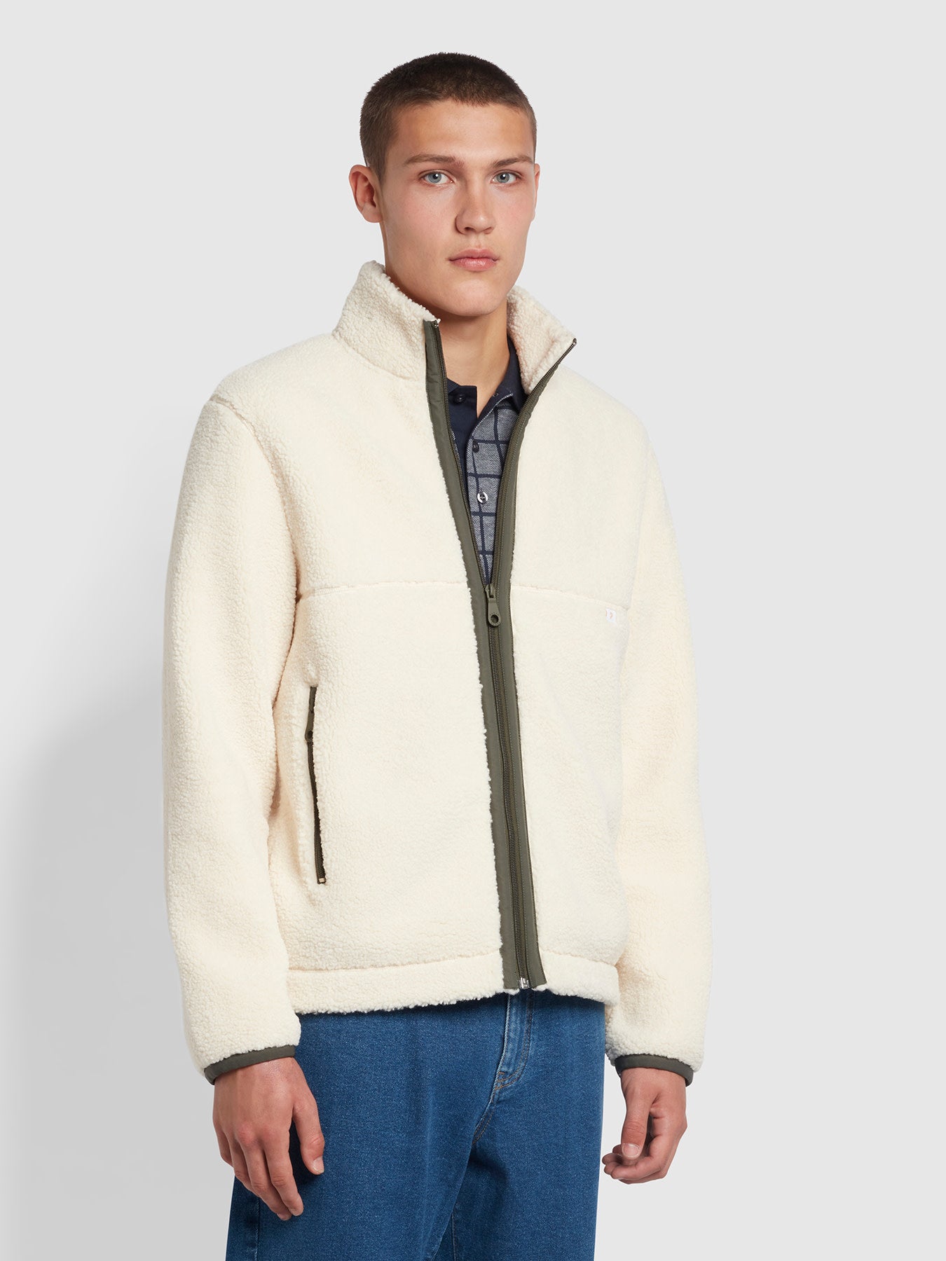 View Trenchton Full Zip Sherpa Jacket In Cream information