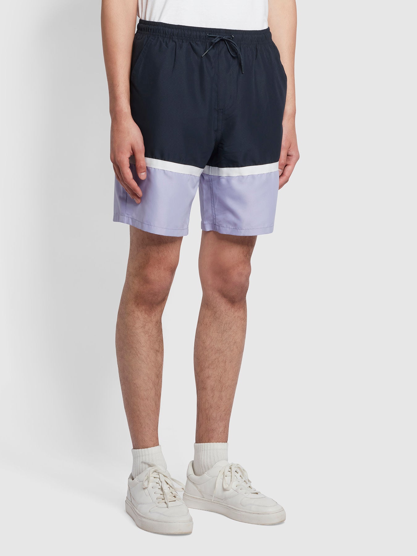 Farah Murphy Cut & Sew Swim Shorts In Blue