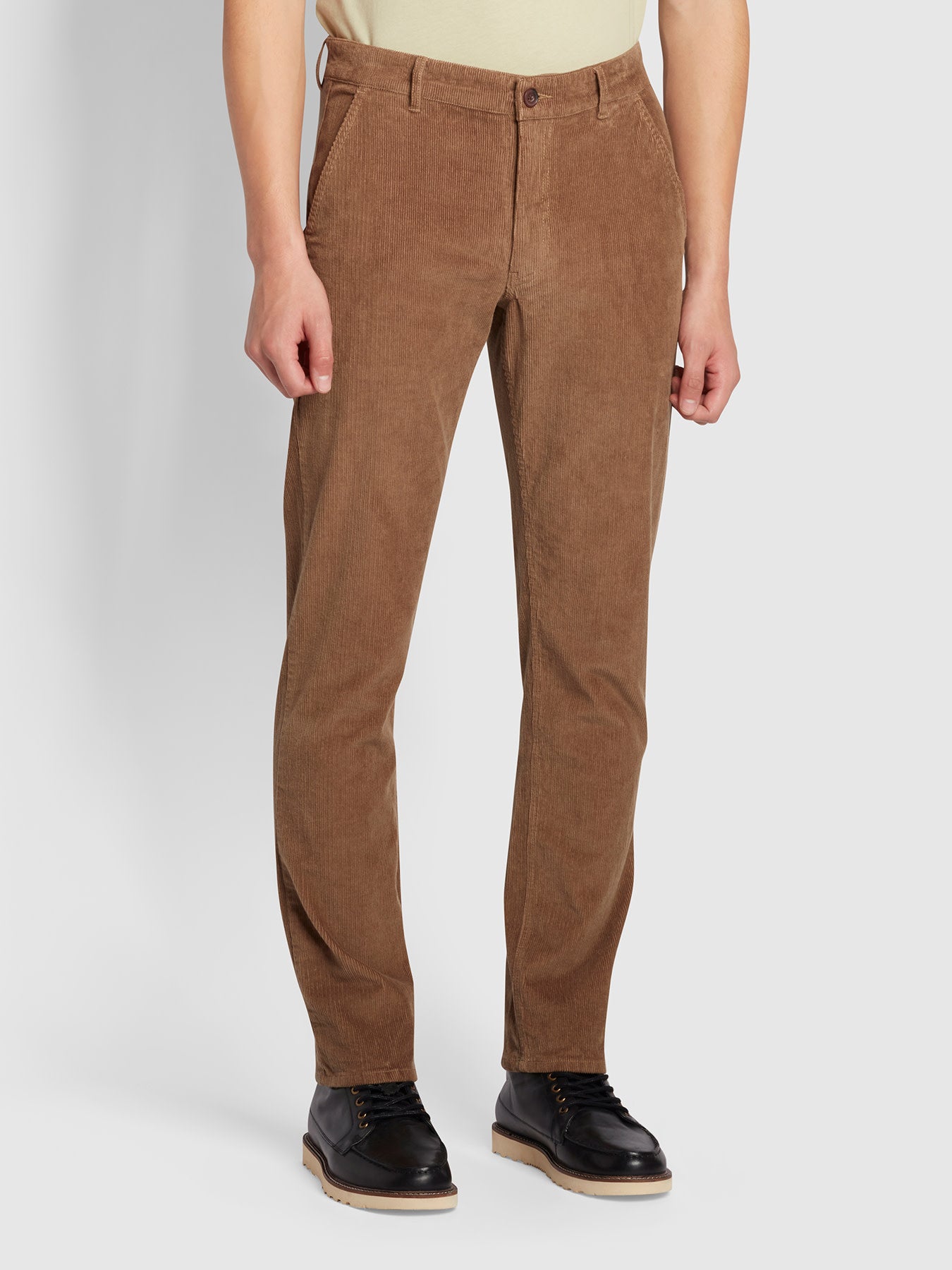 View Elm Stretch Corduroy Trousers In Beige information