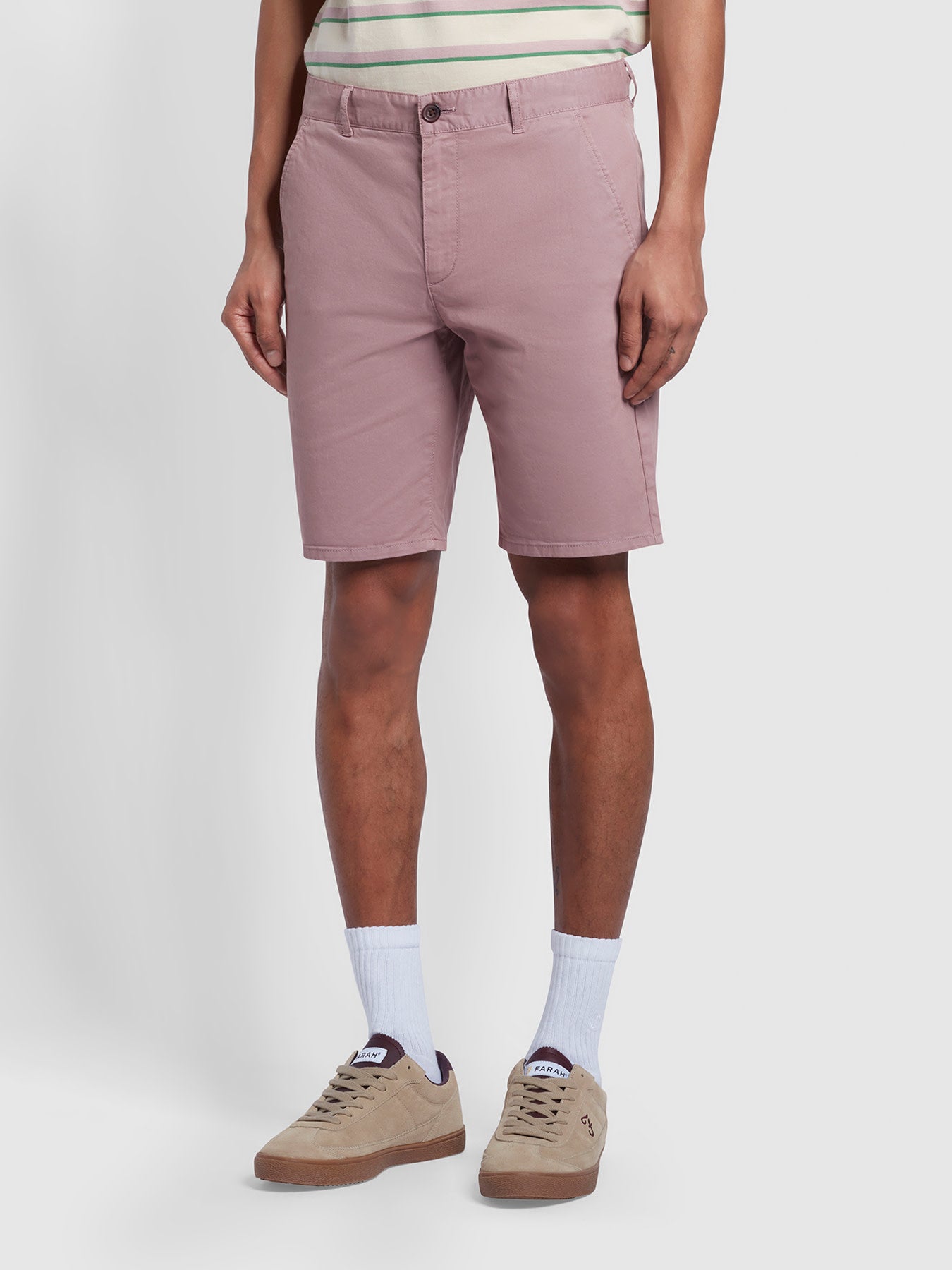 View Hawk Regular Fit Short Dye Twill Shorts In Dark Pink information