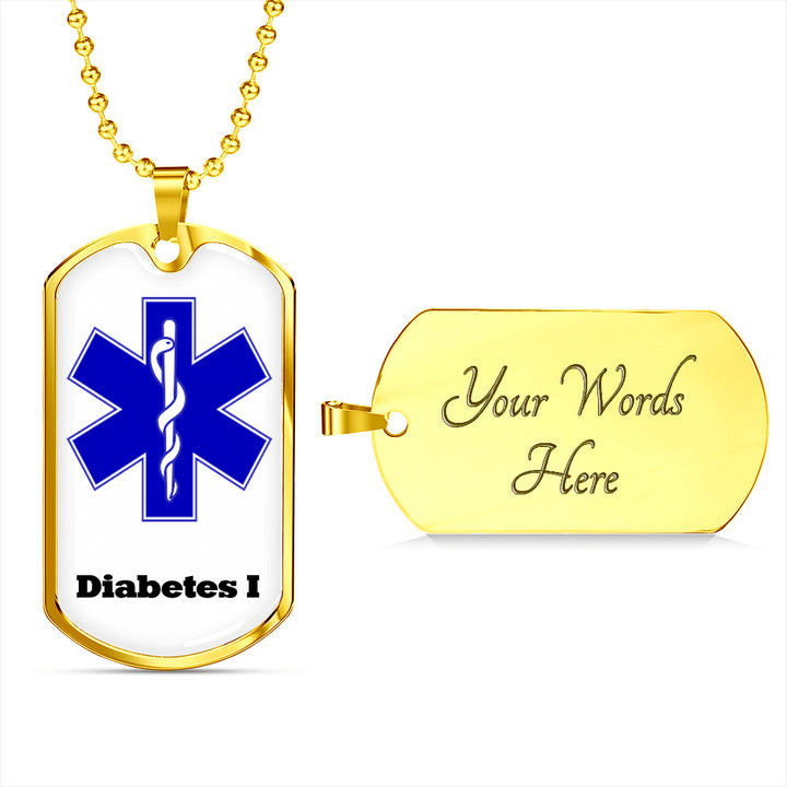 silver medical alert dog tags