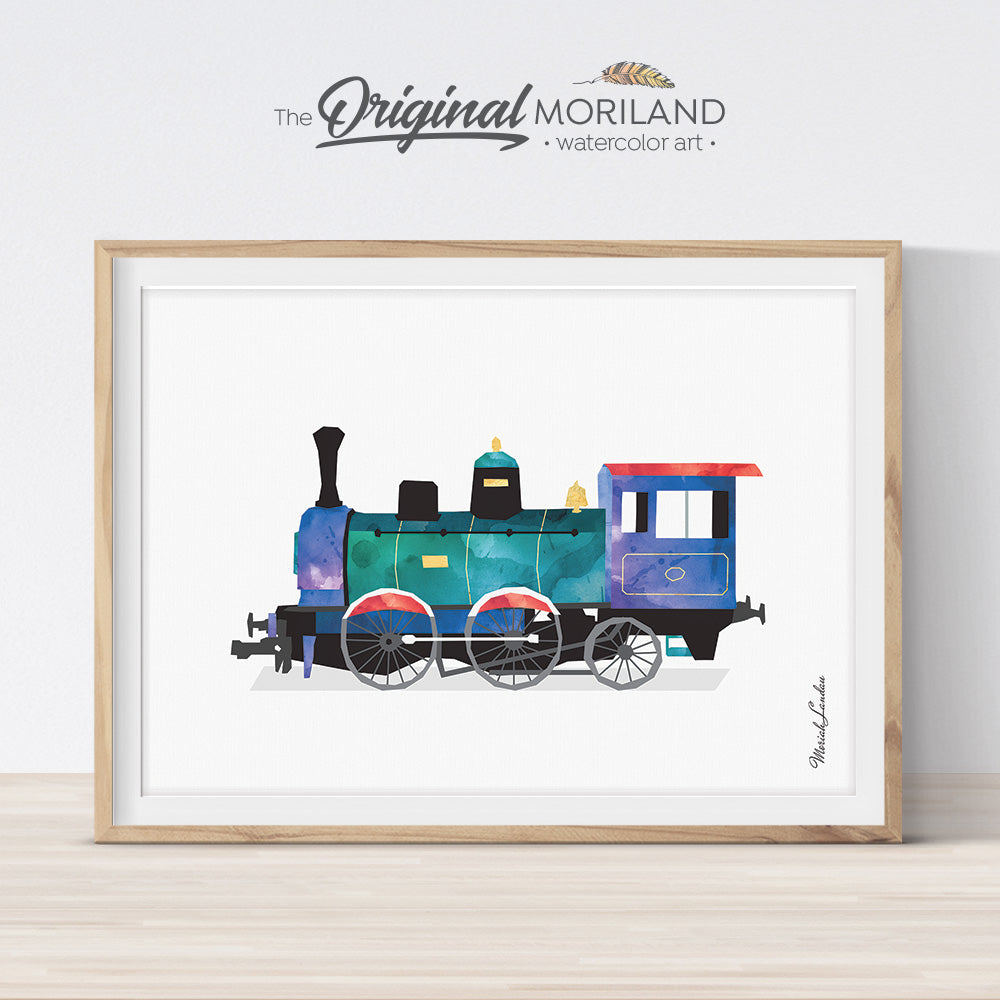 Steam Train Farm and Mountain Velvet Coloring Posters | Train Party