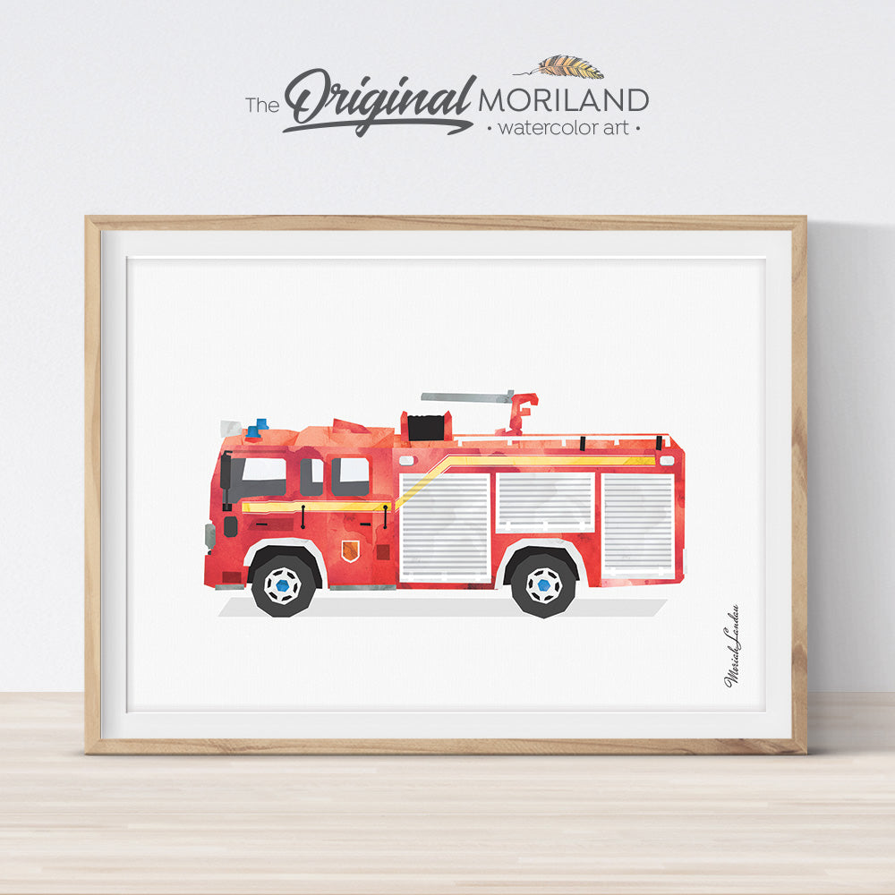 Firetruck Print Printable Art