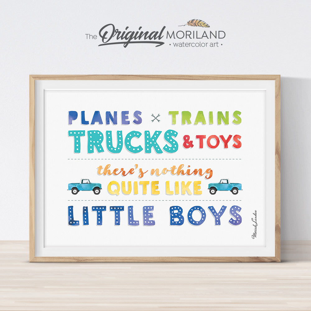 Planes Trains Trucks And Toys Print Printable Art Moriland