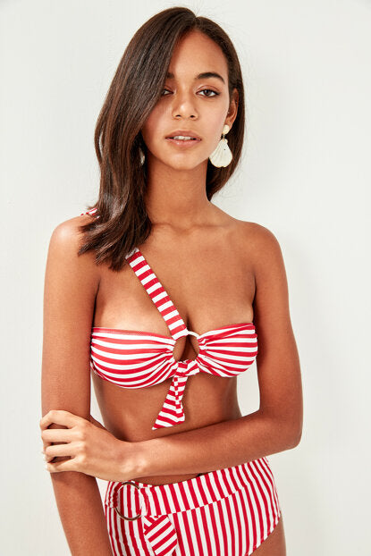 red striped bikini