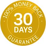 30 days 100% money back guarantee