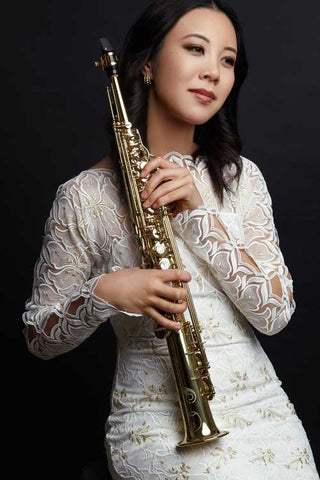 Saxophonist Chika Inoue loves Key Leaves sax key props