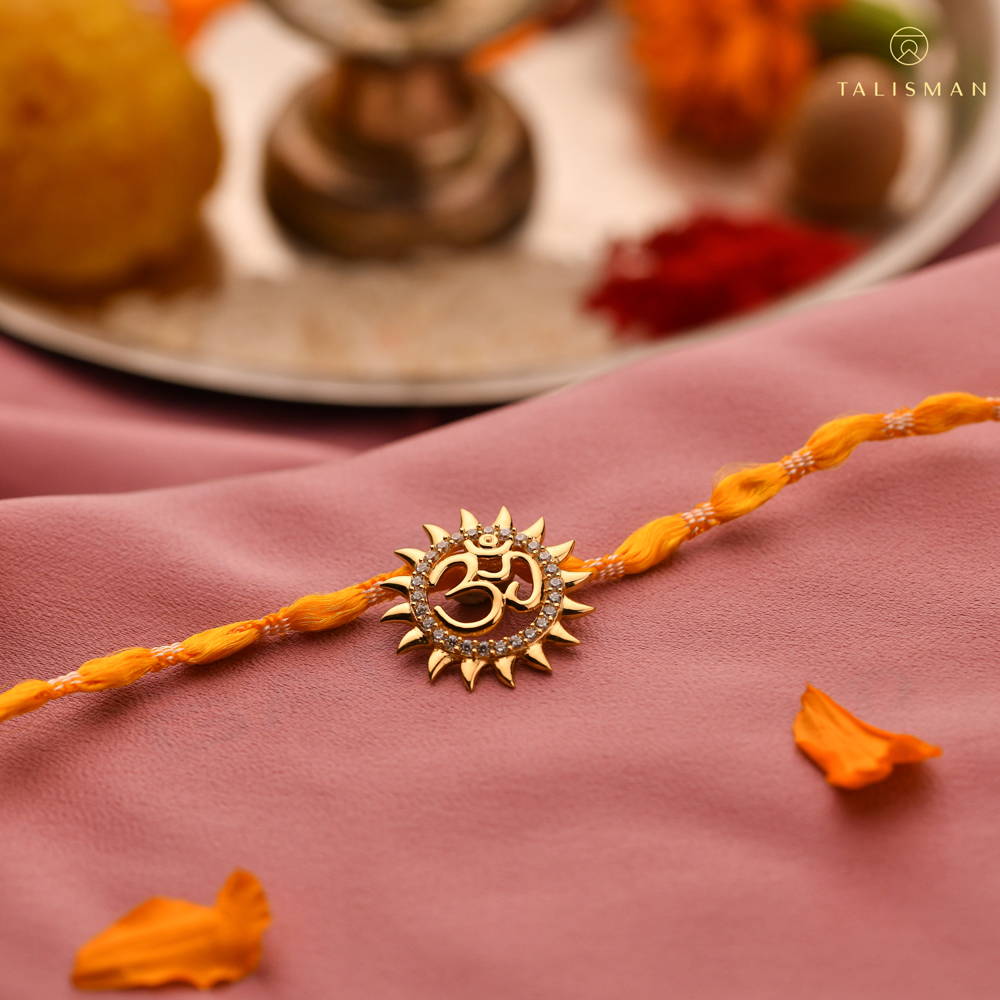 Rakhi | Silver Rakhi Gift | Om Chakra Silver Rakhi | TALISMAN