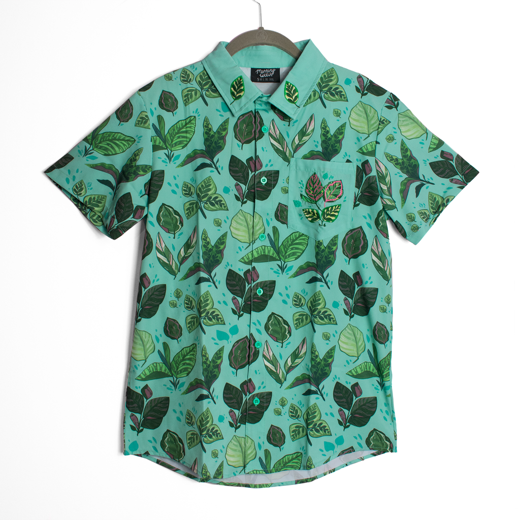 Subliminator Luna Moth Button Down T-Shirt