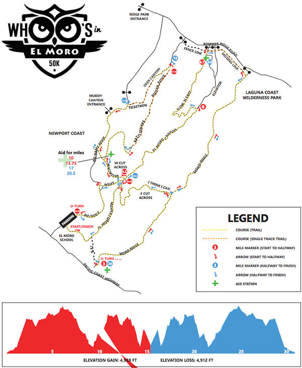 Whoo's El Morro 50k map