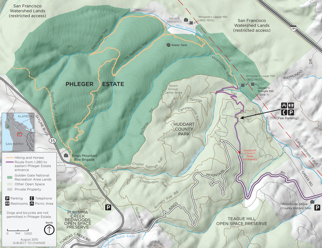 Phleger estate trail map