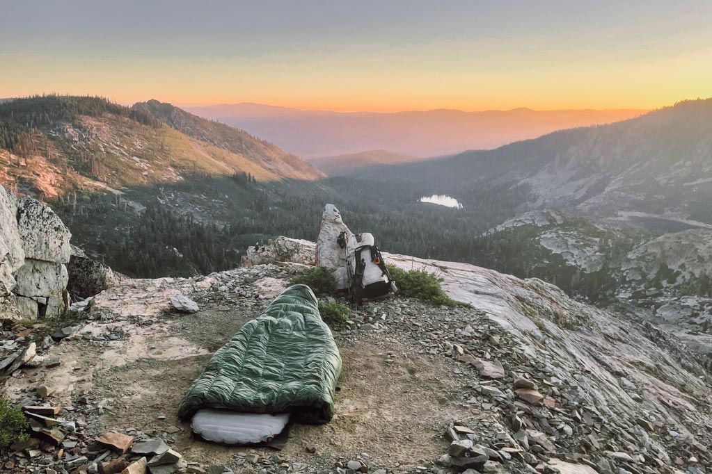 sleeping on the trail