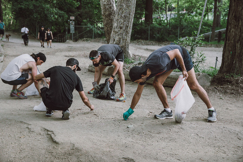 Billy Yang and trash pick up crew