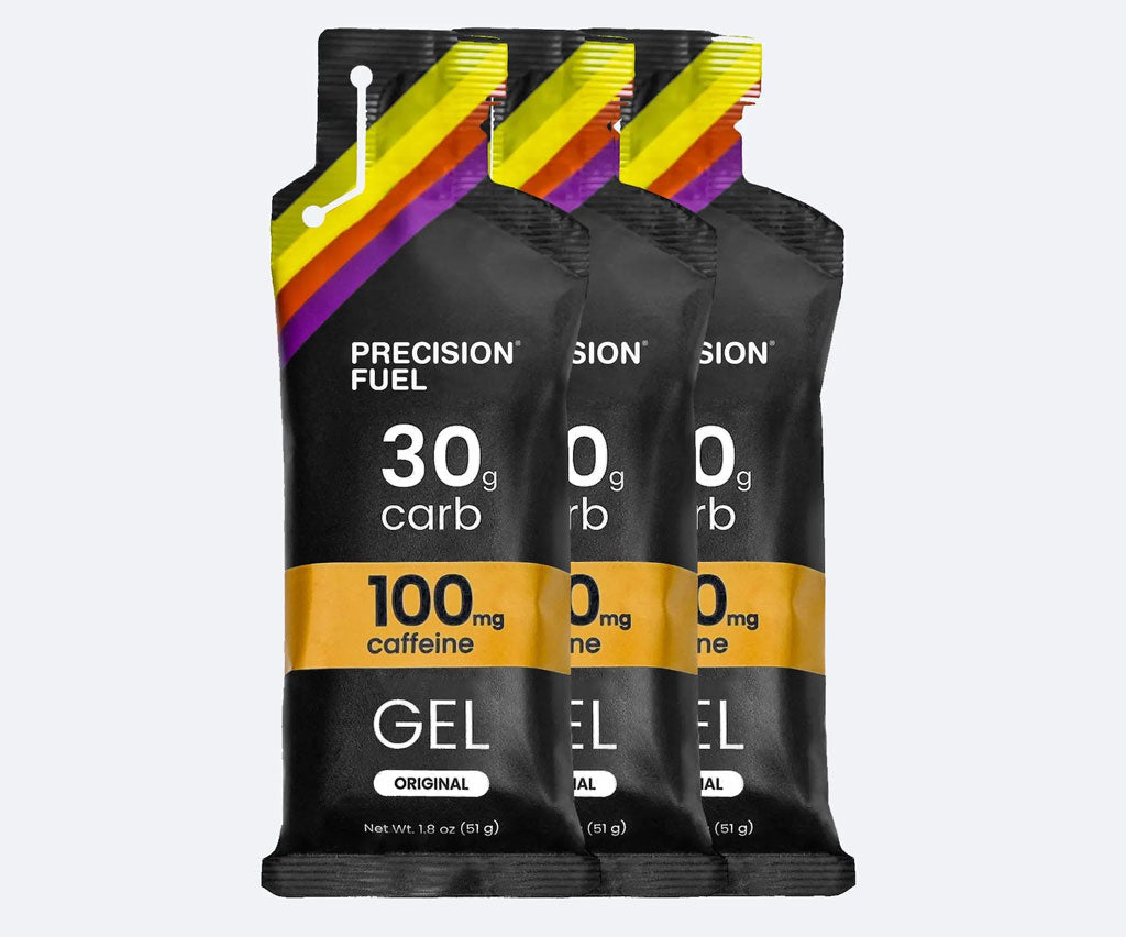 precision fuel and hydration gel, 30g of carbohydrate, with 100mg of caffeine for that added kick.