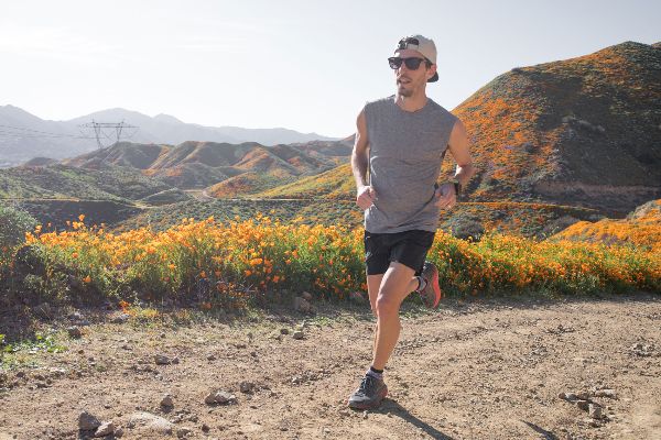 Lake Elsinore wildflowers running